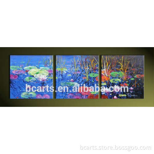 BC-12-1610 Famous Abstract Flower Pot Painting Designs Lotus Flower Oil Painting